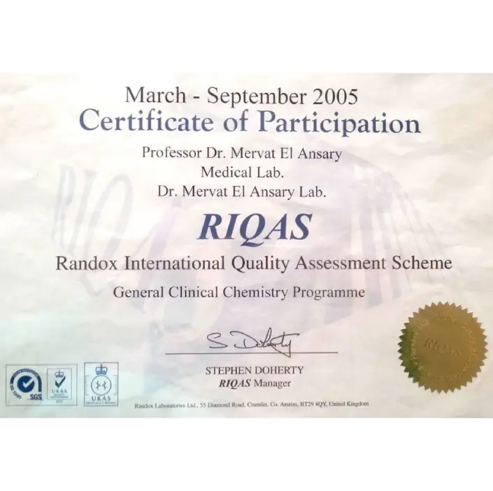 RIQAS (Randox International Quality Assessment Scheme)